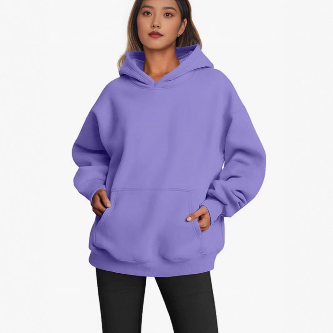 Causal Fashion Hoodie for Men and Women Solid Color Sweatshirt Autumn Winter Casual Style Unisex Design