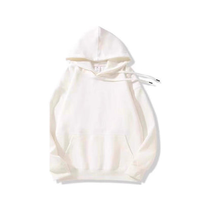 Cotton Hoodie Unisex Solid Color Casual Sweatshirt Style Autumn Winter Fashion