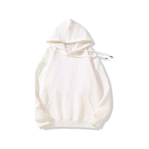 Cotton Hoodie Unisex Solid Color Casual Sweatshirt Style Autumn Winter Fashion