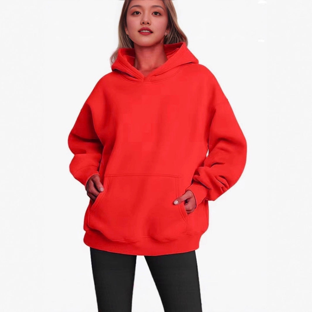 Causal Fashion Hoodie for Men and Women Solid Color Sweatshirt Autumn Winter Casual Style Unisex Design