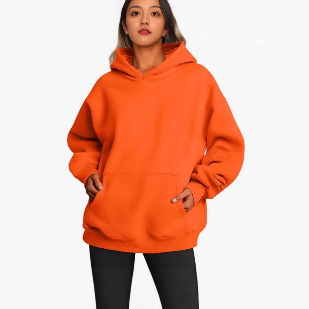 Causal Fashion Hoodie for Men and Women Solid Color Sweatshirt Autumn Winter Casual Style Unisex Design