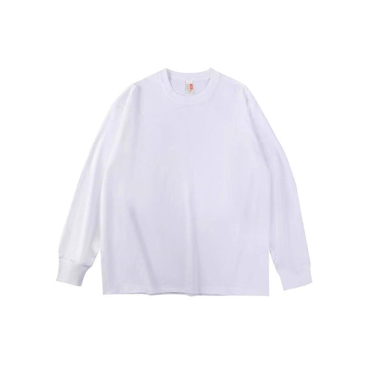 Long Sleeve Pure Cotton T-Shirt, Crew Neck, Unisex Inner Layer Top for Men and Women Autumn/Winter Couple Wear Combed Cotton