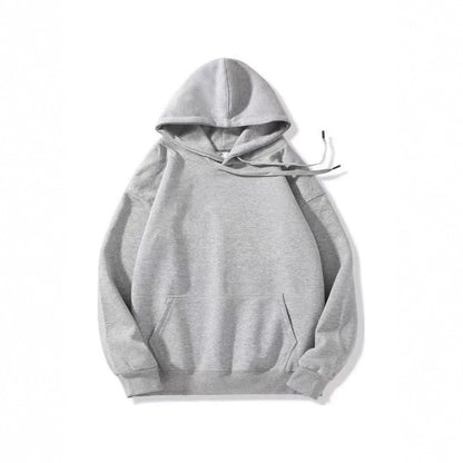 Cotton Hoodie Unisex Solid Color Casual Sweatshirt Style Autumn Winter Fashion