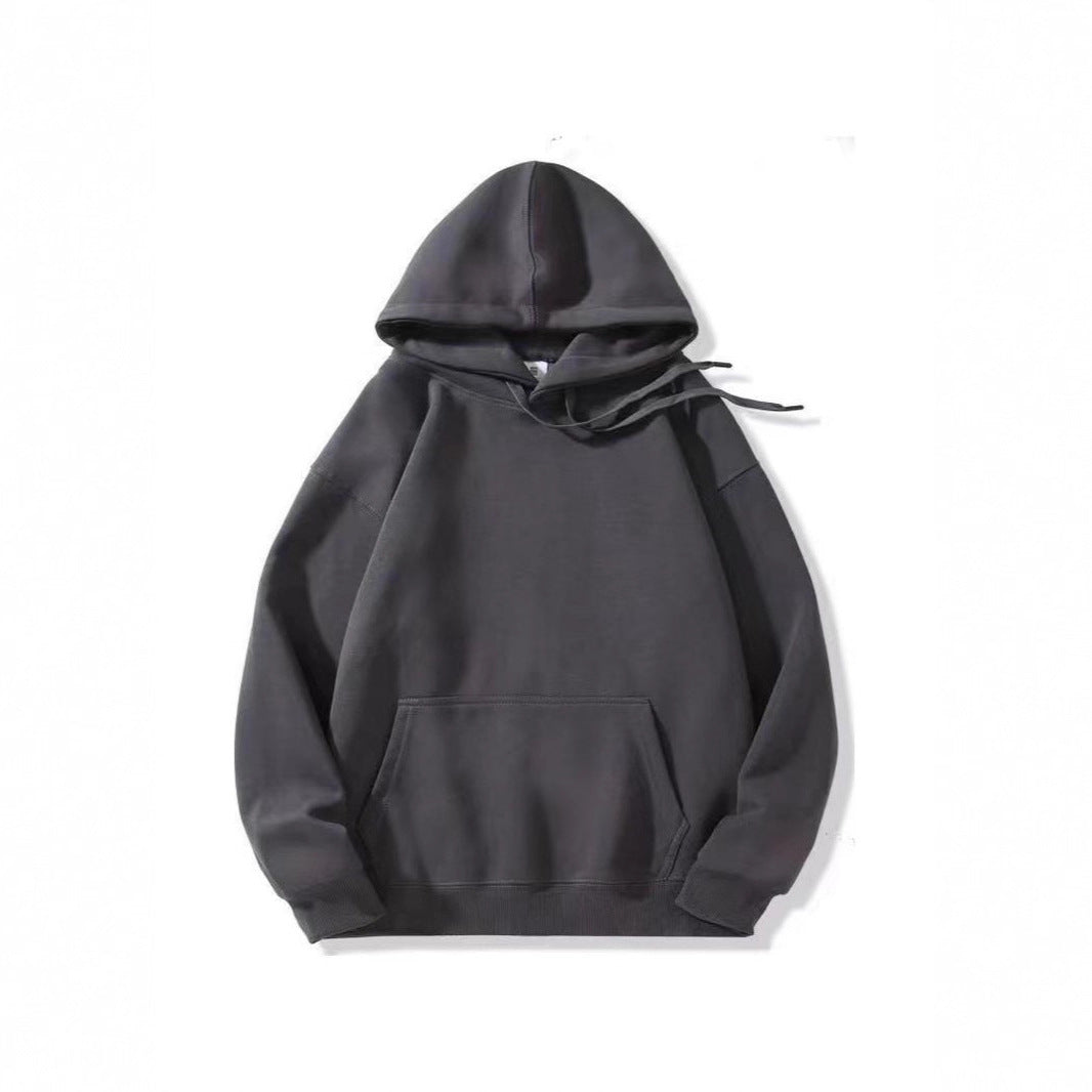 Cotton Hoodie Unisex Solid Color Casual Sweatshirt Style Autumn Winter Fashion