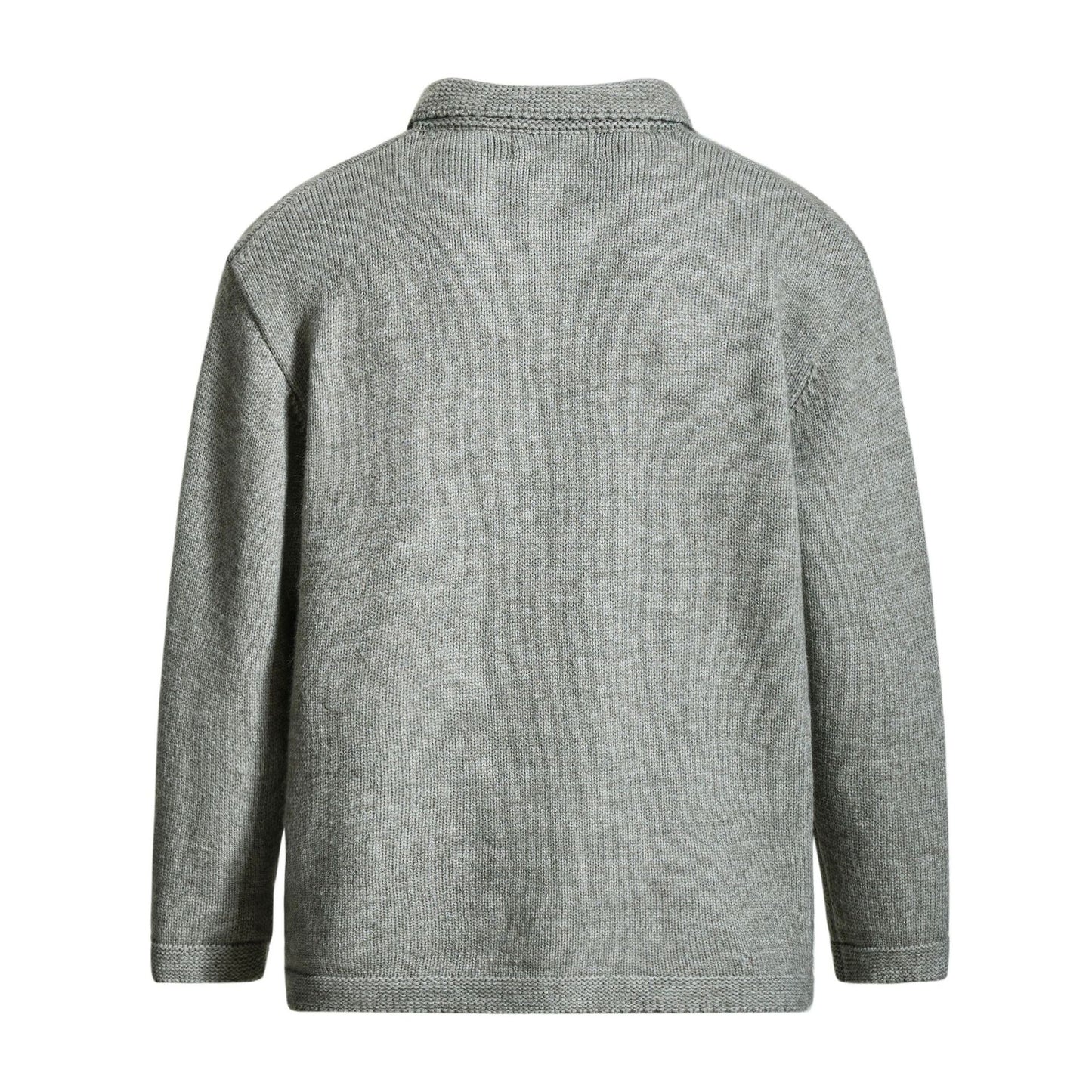 Pocket Embroidery Design Loose Casual Unisex Cardigan Sweater