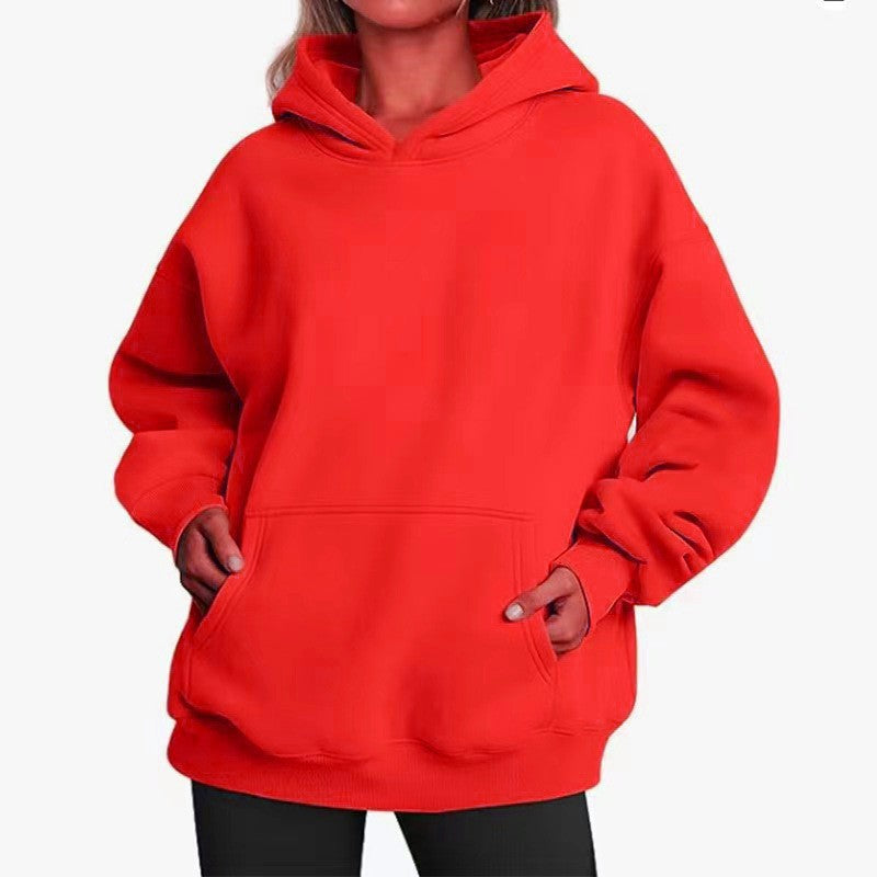 Causal Fashion Hoodie for Men and Women Solid Color Sweatshirt Autumn Winter Casual Style Unisex Design