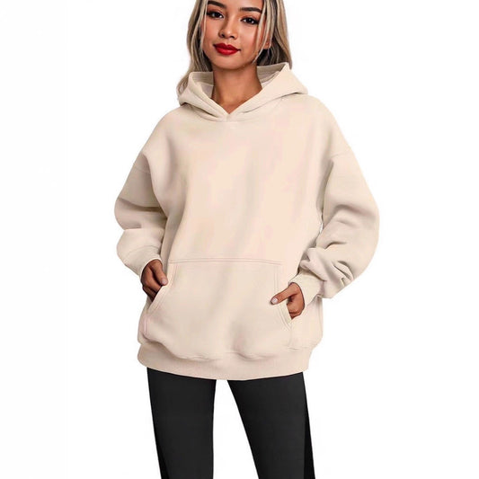 Causal Fashion Hoodie for Men and Women Solid Color Sweatshirt Autumn Winter Casual Style Unisex Design